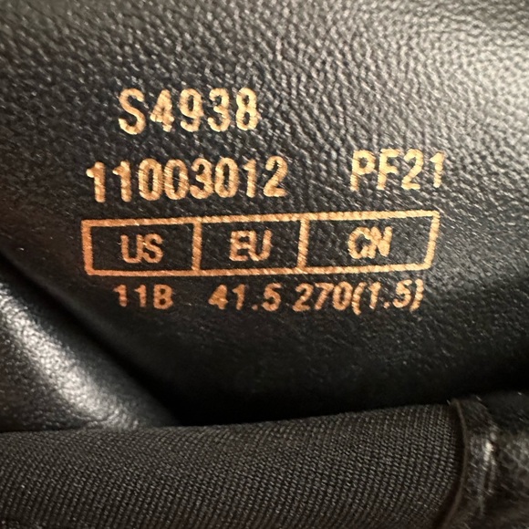 NWOB | Stuart Weitzman Black Leather Ryder Lift Gold Buckle Bootie - Picture 9 of 9